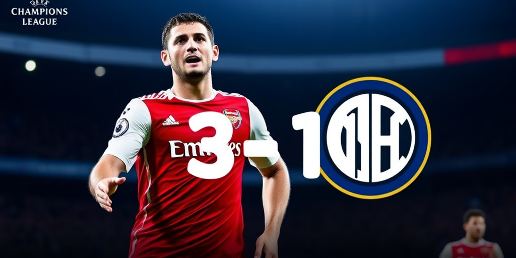Arsenal vince 3‑1 contro l’Inter nella Champions League