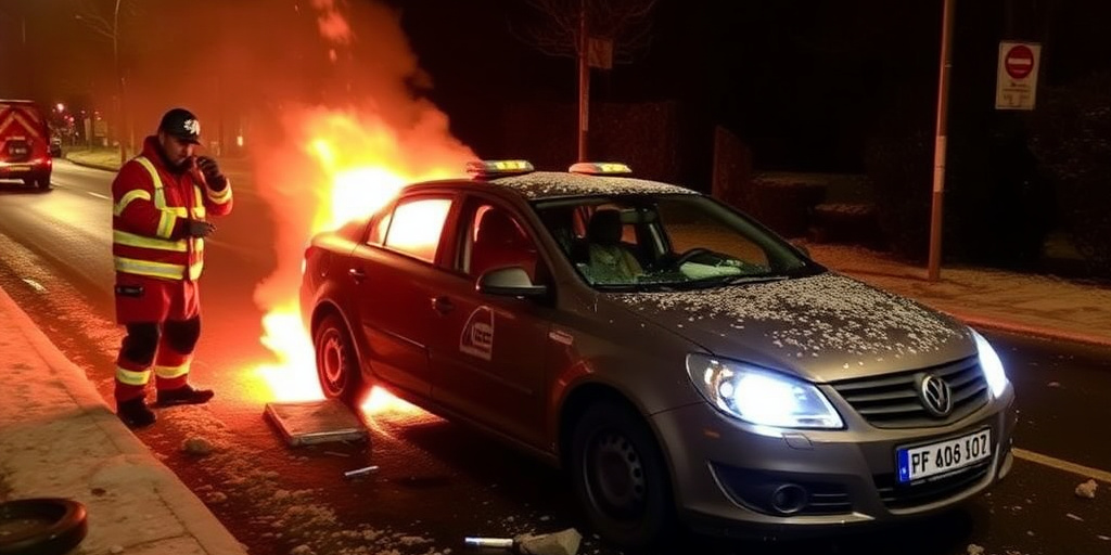 Auto caduta in scarpata durante Capodanno: recupero con trattore da parte dei Vigili del Fuoco