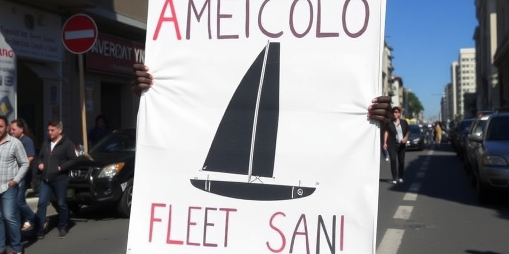 Bagnoli: blocco stradale contro i cantieri dell'America's Cup per assenza di valutazione d'impatto ambientale