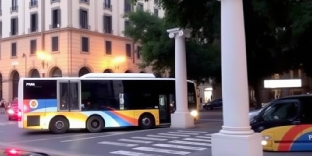 Bus urta colonna del portico di Piazza Verdi: zona universitaria chiusa per sicurezza