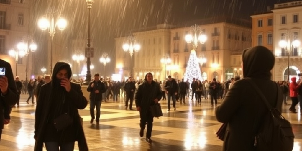 Capodanno a Catania: 8.000 persone festeggiano in piazza sotto la pioggia