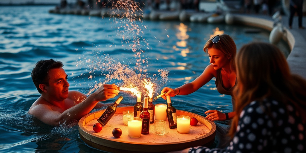 Capodanno in famiglia: la tradizionale guerra di bombe d’acqua