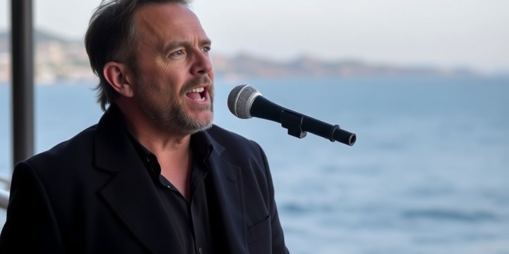 Carlo Conti annuncia la presenza regolare di Max Pezzali al Festival di Sanremo dal palco della nave