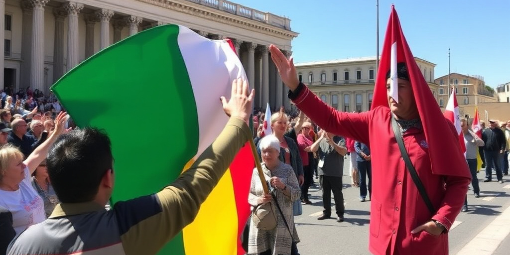 Centinaia di persone a Acca Larentia eseguono il saluto romano, CasaPound e antifascisti presenti
