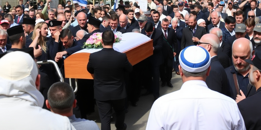 Centinaia di persone partecipano al funerale del riservista Josh Bon a Be'er Sheva