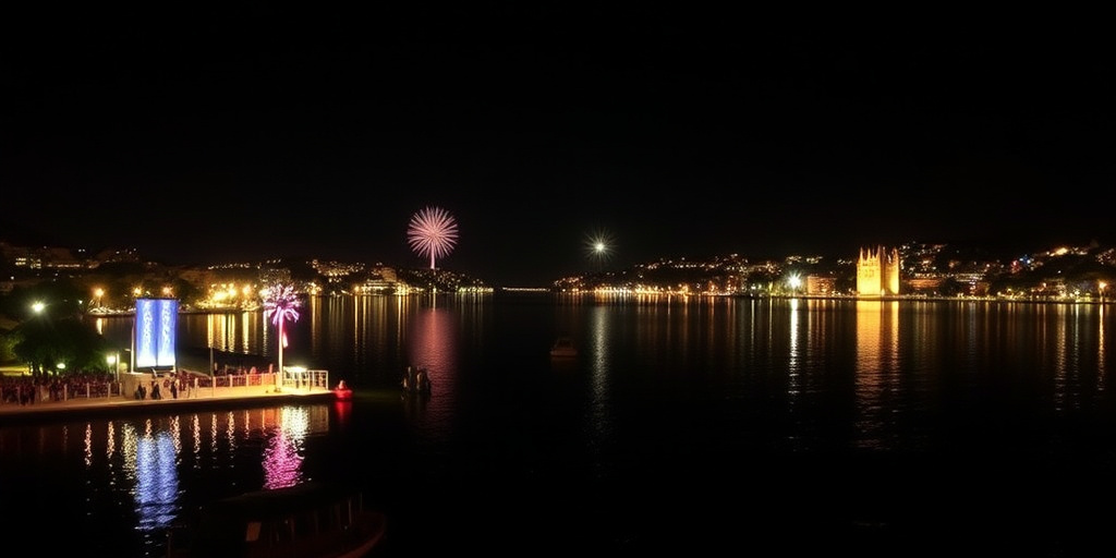 Centinaia di persone si tuffano nel lago di Garda per celebrare il Capodanno
