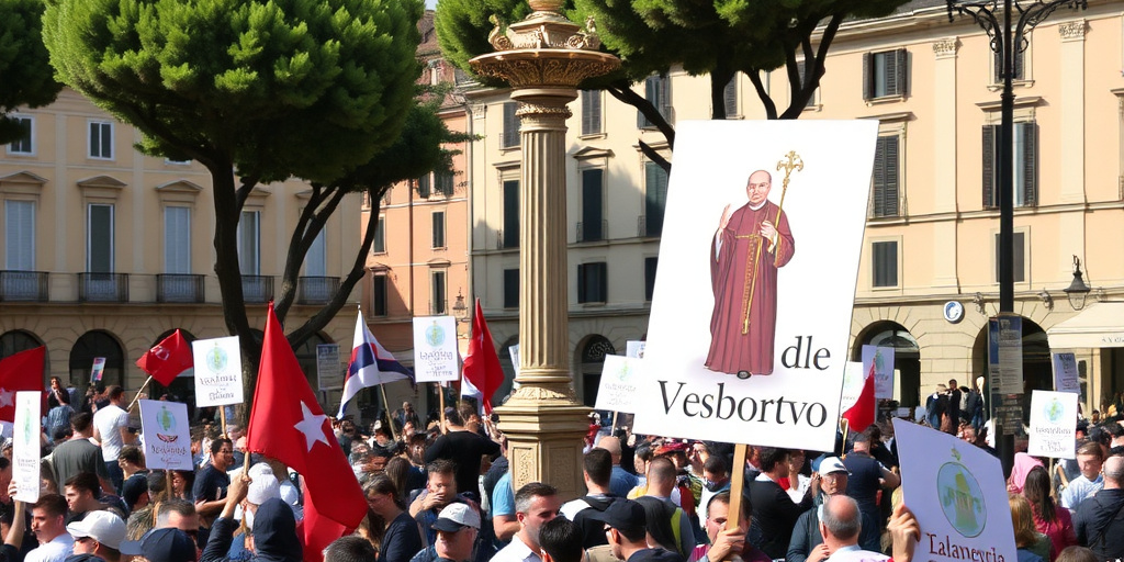 Centomila persone protestano a Sanremo contro la campana anti‑aborto del vescovo