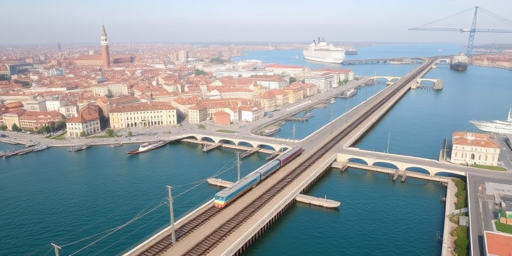 Collegamento ferroviario Venezia‑Marco Polo in ritardo: lavori sospesi e impresa Rizzani in crisi