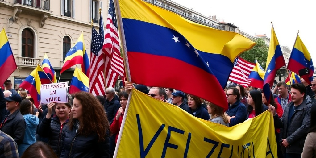 Corteo a Torino in sostegno al Venezuela: manifesti contro il governo, bruciata di bandiere USA e richiesta di uscire dalla NATO