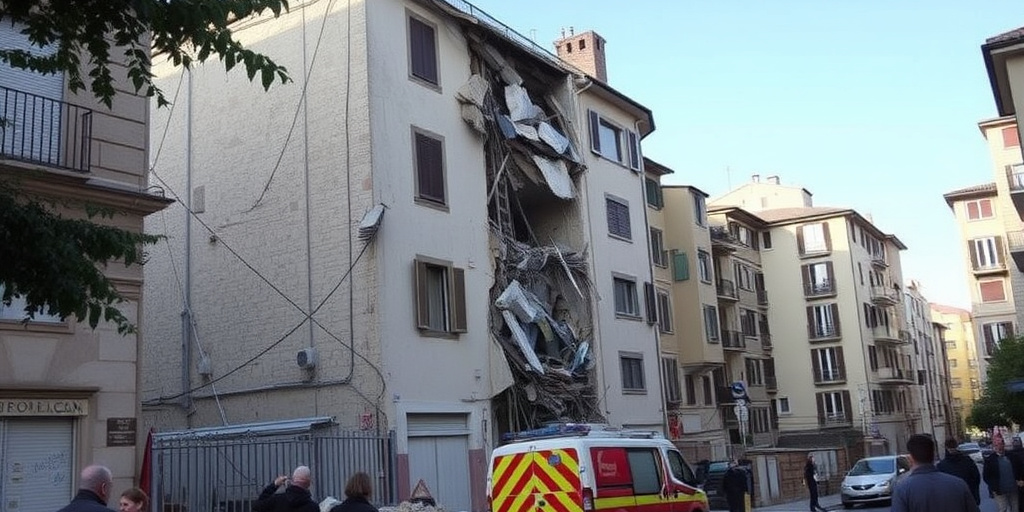 Crollo di edificio a Casoria: 12 famiglie sfollate, 115 persone allontanate