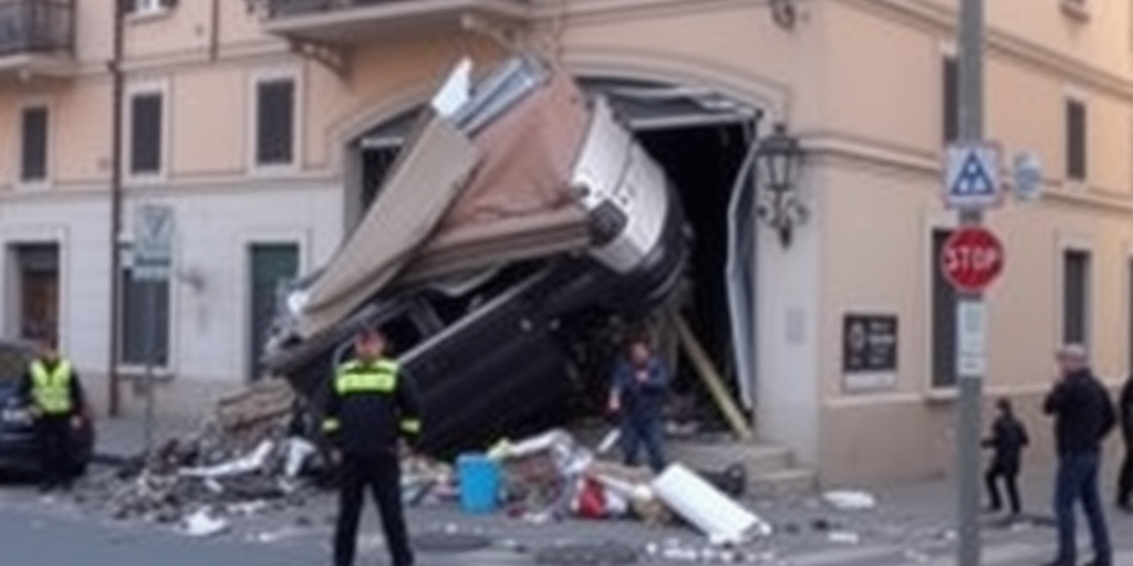 Crollo di un edificio a Casertano blocca auto e palazzo, nessuna ferita