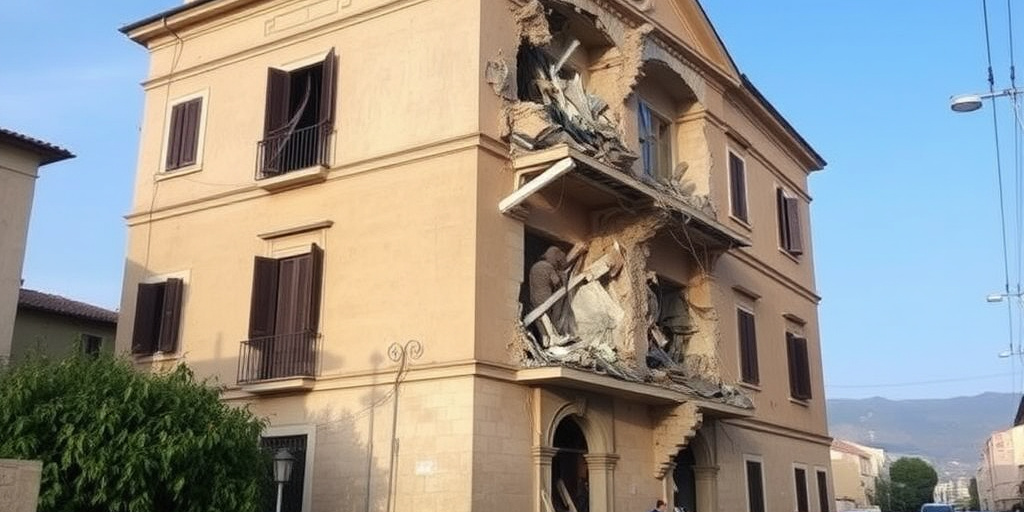 Crollo di un palazzo a Casoria: 21 famiglie evacuate