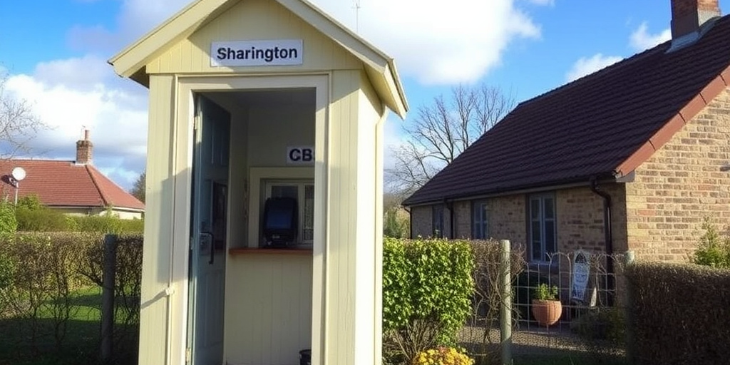 Derek Harris salva l'ultima cabina telefonica del villaggio di Sharrington