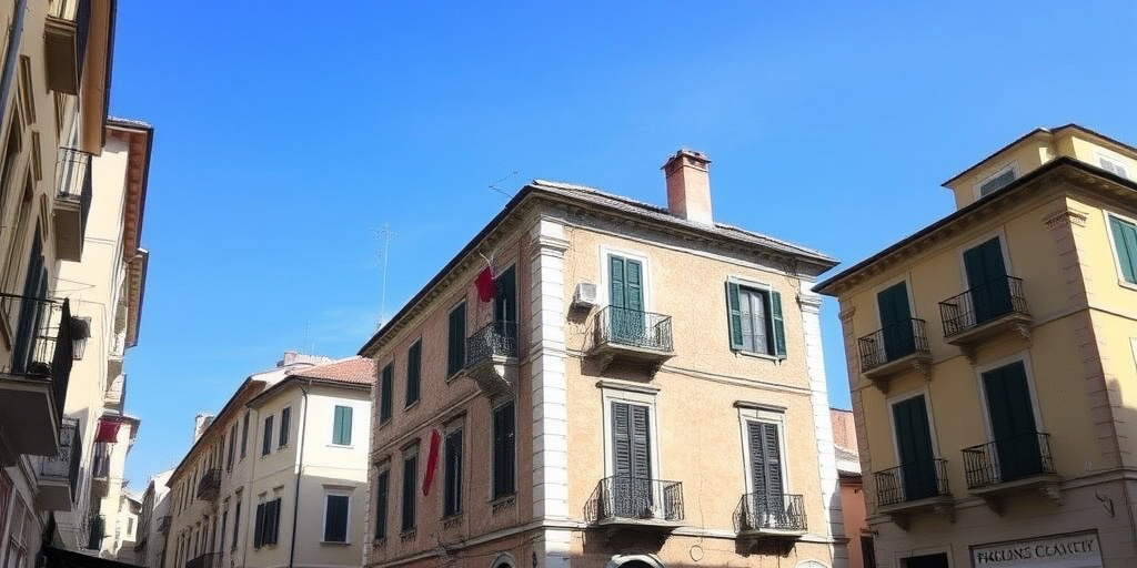 Edificio a rischio di crollo vicino al centro storico di Niscemi