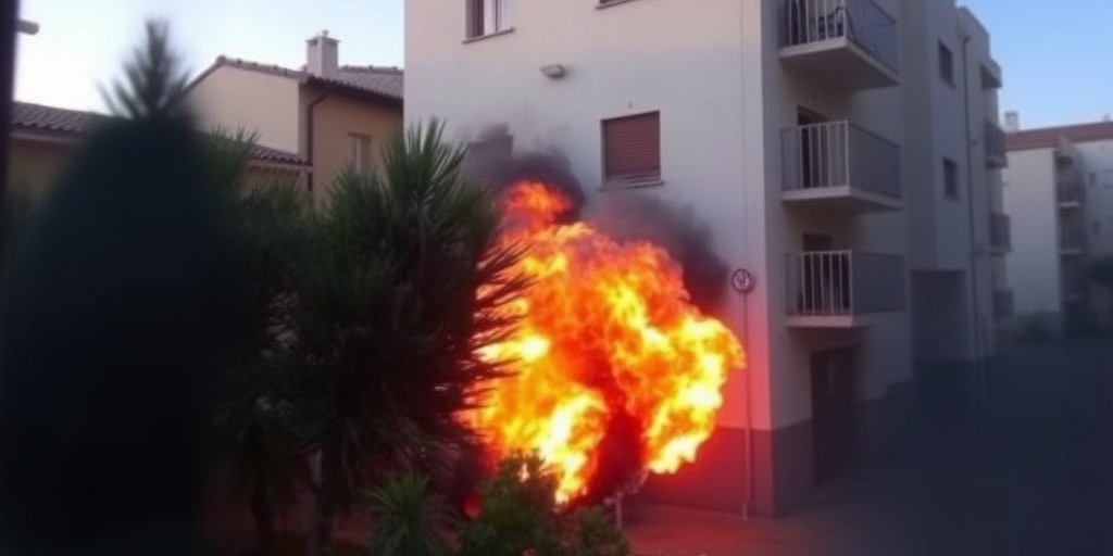 Esplosione di bomba di carta nel cortile di un condominio a Sassari