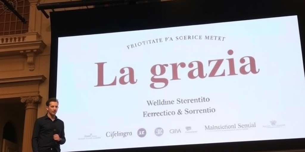 Federico Sorrentino scherza durante mini tour a Napoli per presentare il nuovo film “La grazia”