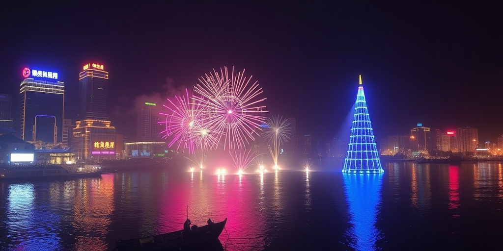 Festa di fine anno a Hefei: parata, spettacoli e luci sull’acqua nella zona commerciale