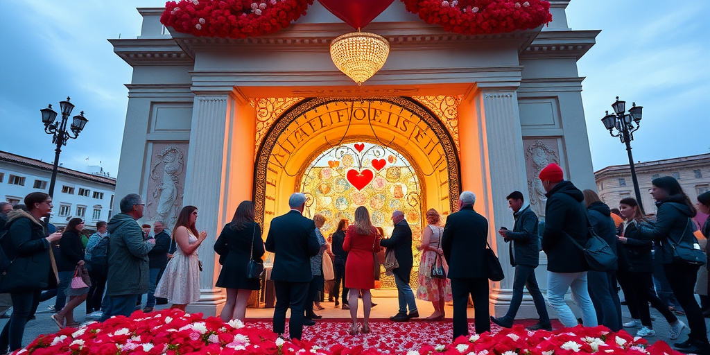 Fila di saluti a Valentino: romani e turisti offrono biglietti e fiori