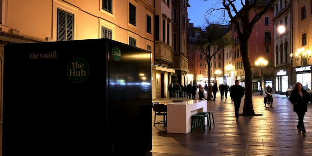 Firenze: cubo nero temporaneo sul sito The Social Hub