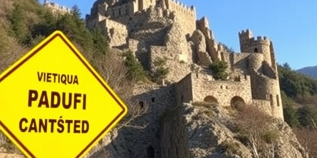 Frana di roccia danneggia Castel San Gottardo: area dichiarata pericolosa e accesso vietato