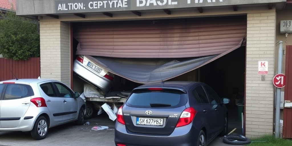Fuga di gas provoca danni a garage e veicoli a Casertano
