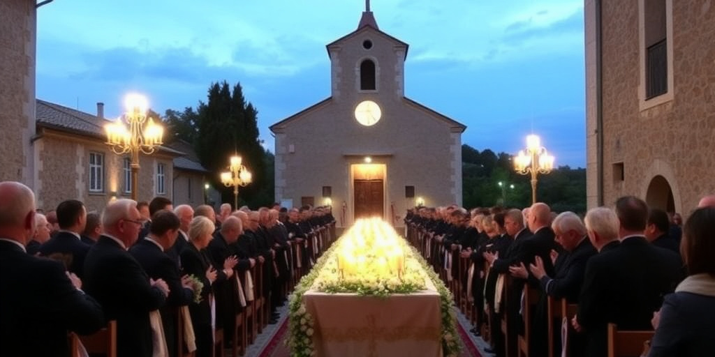 Funerale di Aurora Livoli a Monte San Biagio con la presenza dell'arcivescovo Luigi Vari