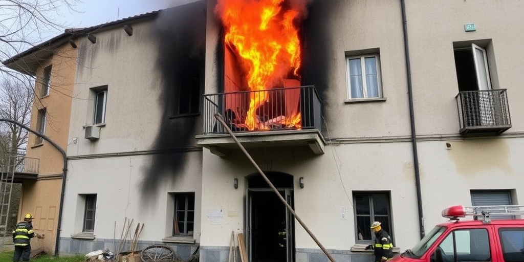 Fuoco in edificio abbandonato a Cormano: vigili del fuoco salvano quattro senzatetto bloccati al secondo piano