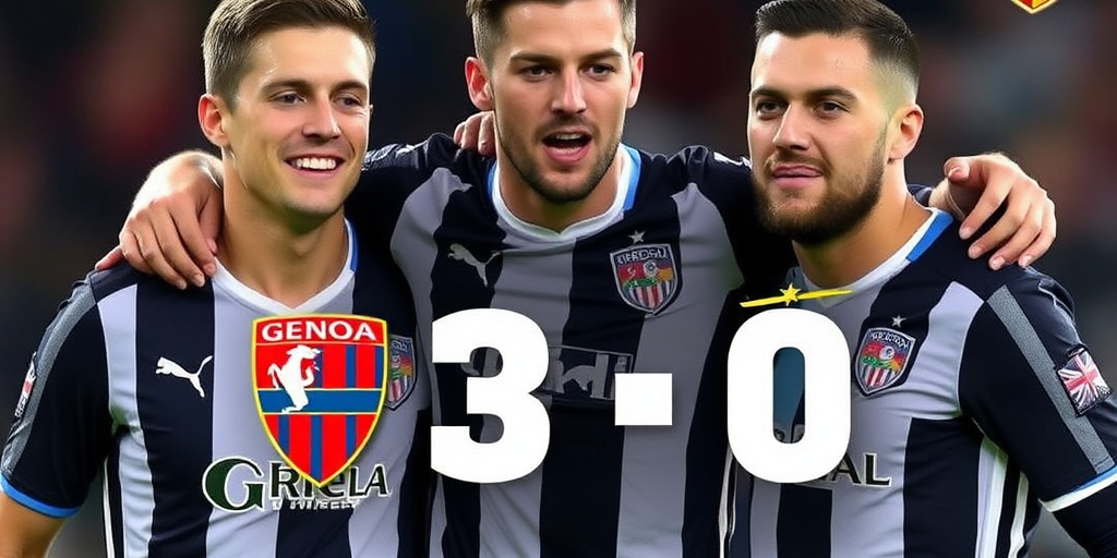Genoa batte Cagliari 3‑0 grazie a gol di Colombo, Frendrup e Ostigard