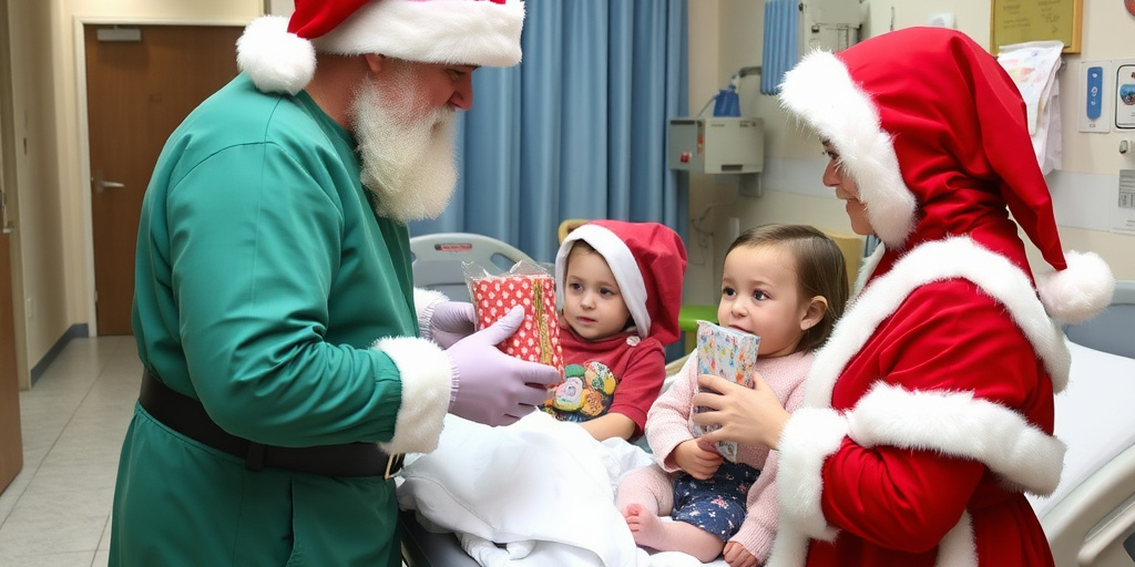 I vigili del fuoco di Benevento distribuiscono doni e dolci ai bambini del reparto pediatria