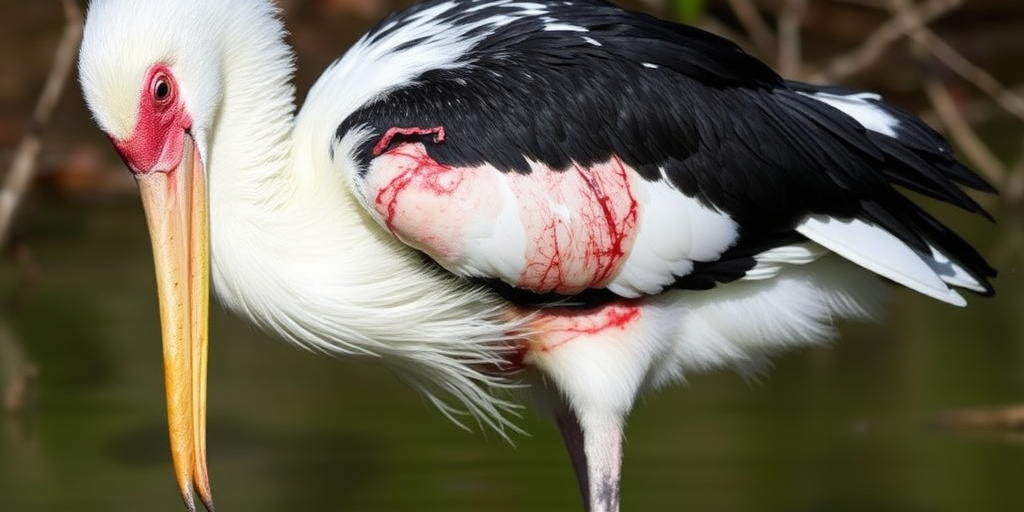 Ibis ferito a Fucilate: intervento chirurgico salvavita e indagine sui pallini da caccia