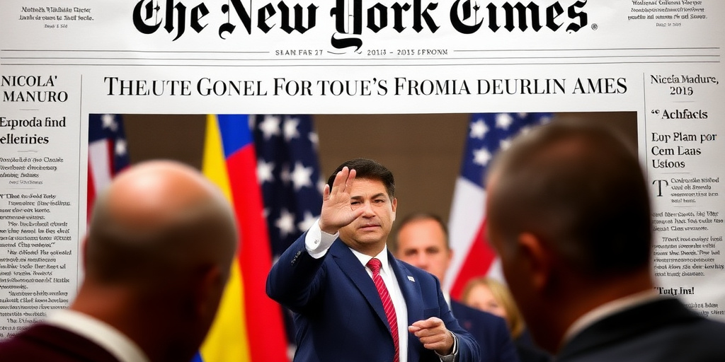 Il New York Times rielabora la prima pagina dopo la destituzione di Nicolás Maduro da parte di Trump