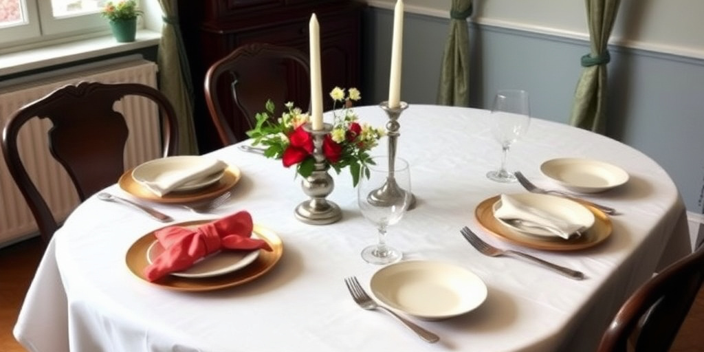 Il tavolo apparecchiato senza occasioni speciali