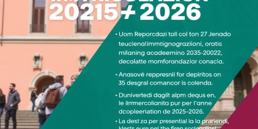 Immatricolazioni 2025‑2026: scadenza 27 gennaio, nessuna maggiorazione di costo