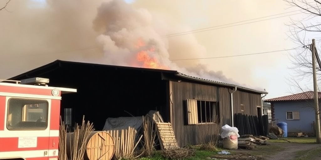 Incendio a Palo del Colle: azienda di smaltimento rifiuti in fiamme, vigili del fuoco al lavoro per ore