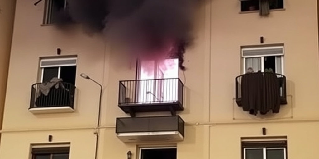 Incendio a Salerno: anziana e quattro bambini salvati dai balconi, residenti in stato di ebbrezza trasportati in ospedale