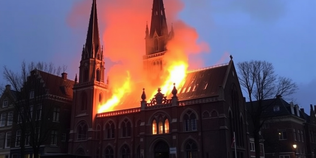 Incendio a Vondelkerk ad Amsterdam: chiesa storica distrutta da fuochi d'artificio