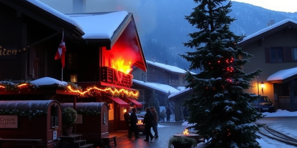 Incendio al bar Le Constellation a Crans‑Montana: 40 morti e 115 feriti.