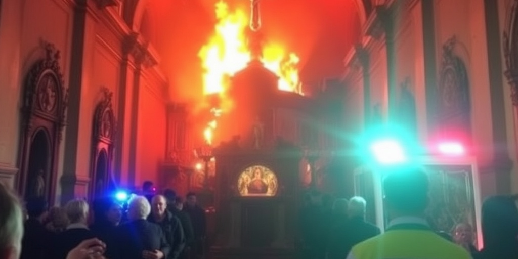 Incendio al presepe di chiesa di Roma, i fedeli evacuati in sicurezza