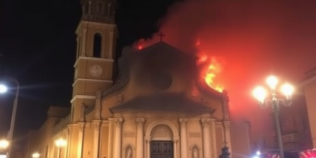 Incendio davanti a chiesa al centro di Roma, presepe in parrocchia vicina anch'esso in fiamme