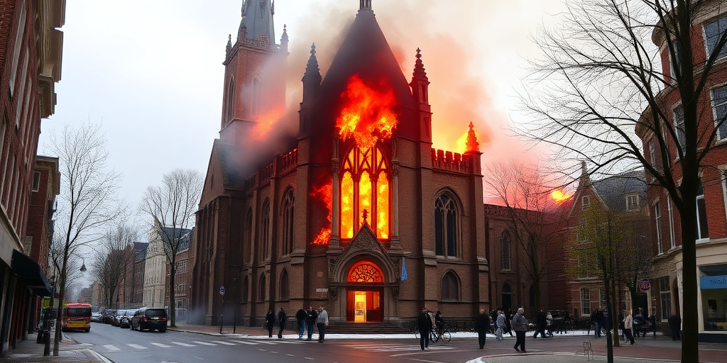 Incendio distrugge la chiesa Vondelkerk di Amsterdam, 150 anni di storia perduti