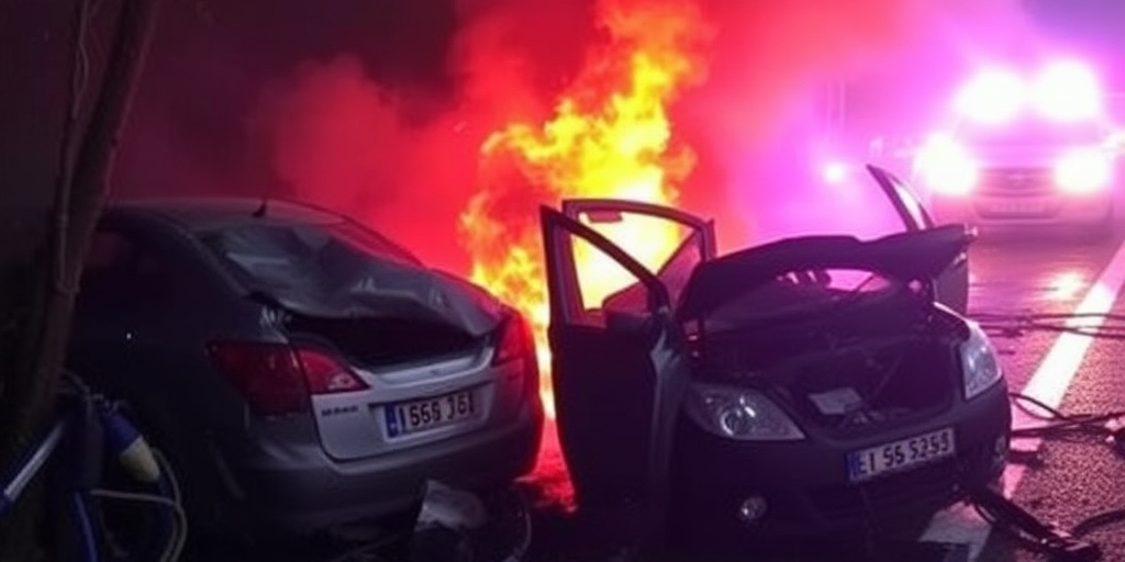 Incendio distrugge tre auto a Vena di Ionadi, indagini in corso