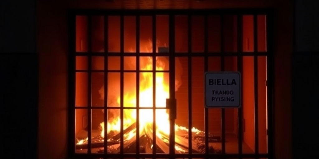 Incendio in carcere di Biella: detenuto accende fuoco, nessun ferito
