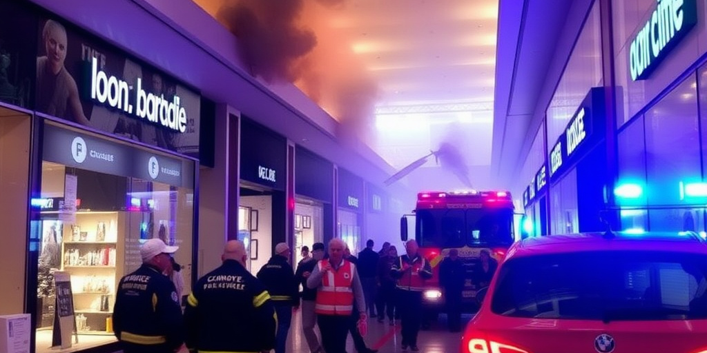 Incendio in centro commerciale: evacuazione completa, nessun ferito, indagini in corso