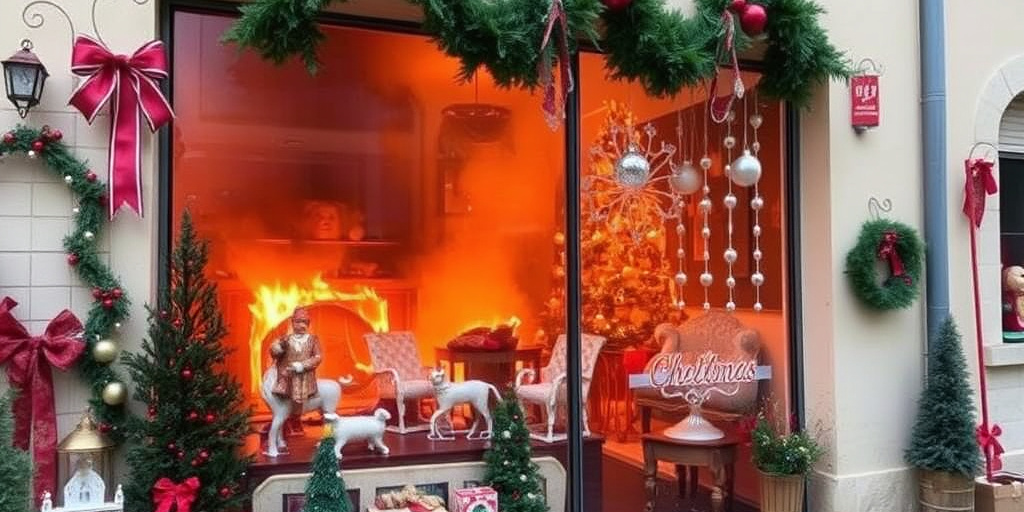 Incendio in negozio di addobbi natalizi a Sassari: causa probabile un corto circuito