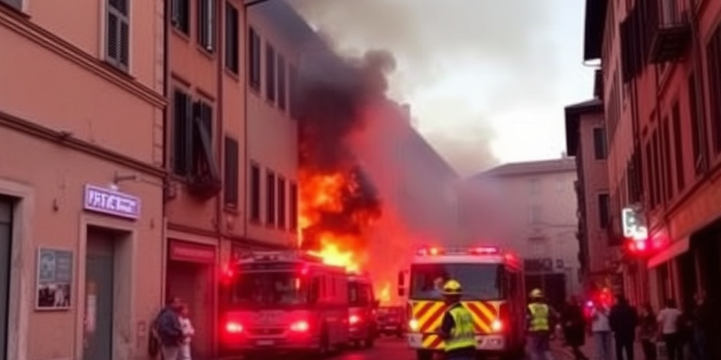 Incendio in via dell'Isolotto a Firenze: vigili del fuoco spegnono fiamme che hanno consumato baracche e rifiuti