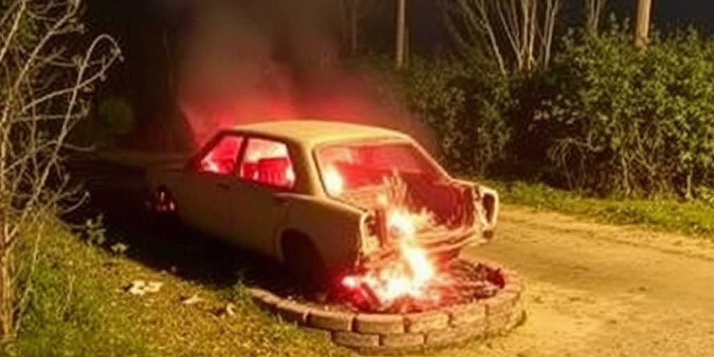 Incendio notturno distrugge auto a Rossano: vigili e polizia indagano