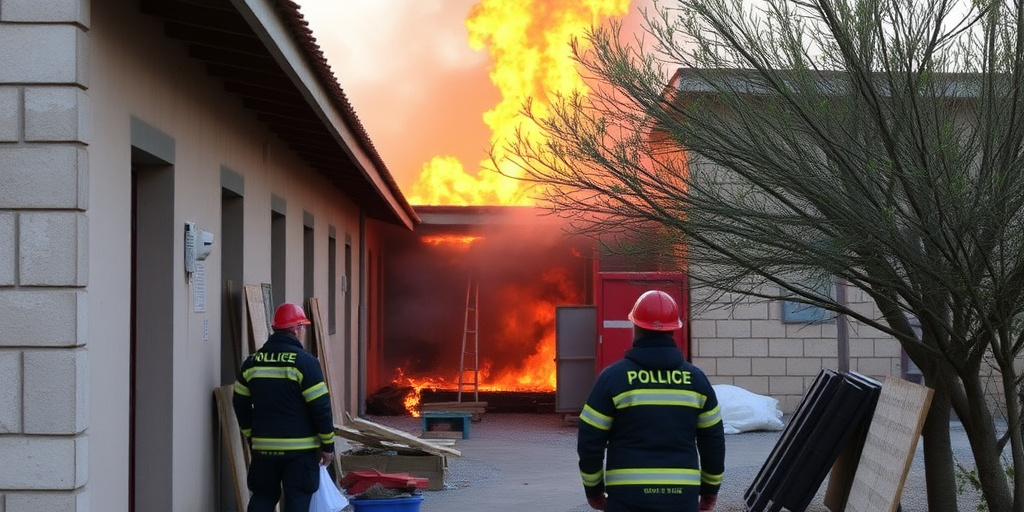 Incendio provocato in cantiere di scuola a Vibo Valentia: indagini in corso