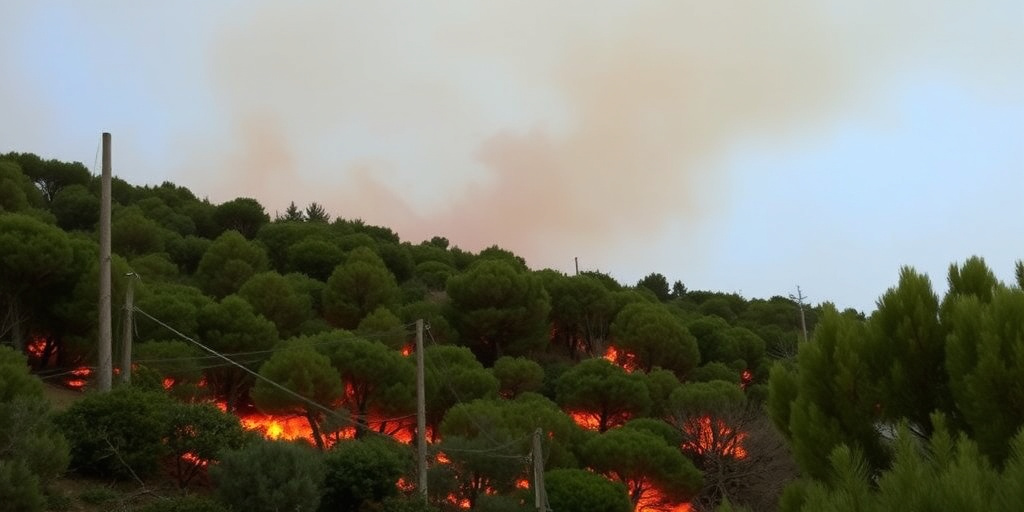 Incendio vicino alla pineta di Arenzano: l'Aurelia chiusa per ore