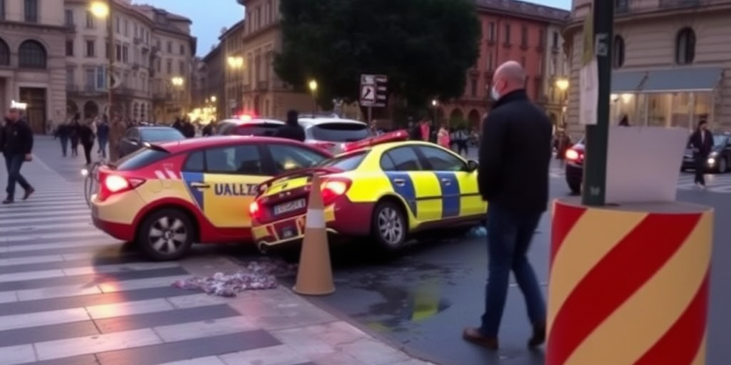 Incidente a Bologna: veicolo rubato guidato da tedesco in stato di ebbrezza colpisce fittone parcheggiato