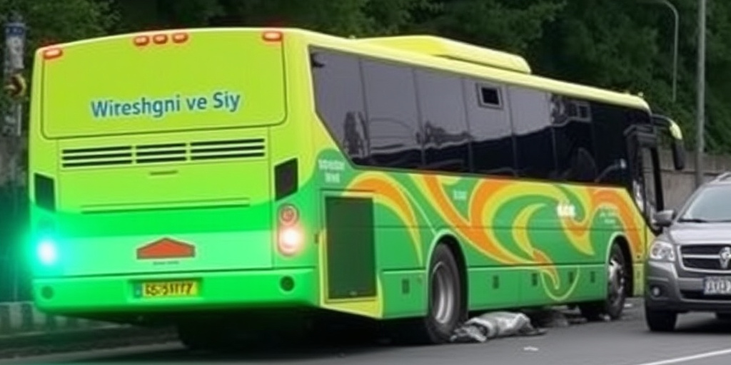 Incidente a Novorossiysk: autobus turistico bloccato in buco dopo collisione con automobile